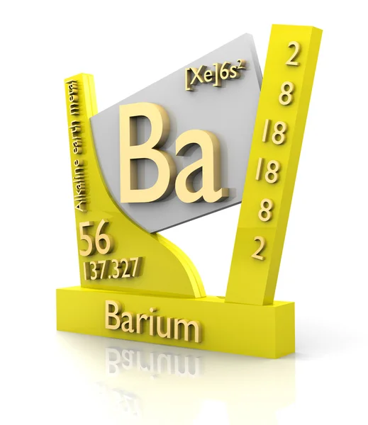 Barium formulier periodieke tabel van elementen - v2 — Stockfoto