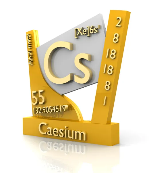 Cesium formulier periodieke tabel van elementen - v2 — Stockfoto