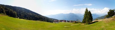 Panorama of Montecampione, Valcamonica, Lumbardy, Italy clipart