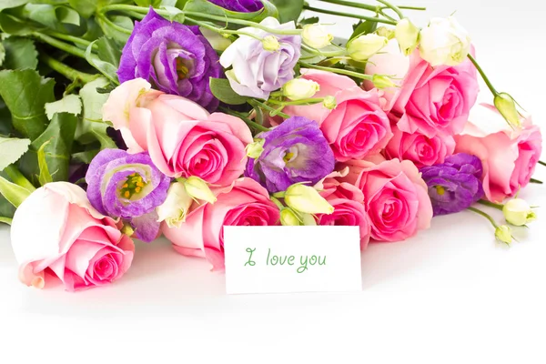 아름 다운 밝은 장미 꽃다발 — 스톡 사진