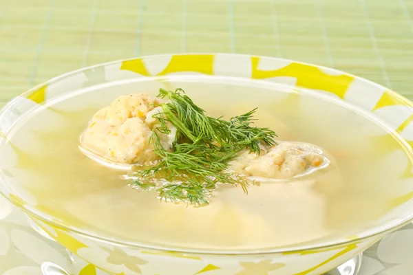 Sopa de pescado con albóndigas —  Fotos de Stock