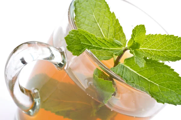 Green tea with mint — Stock Photo, Image