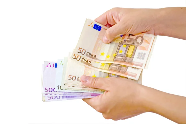 Räkna euro — Stockfoto