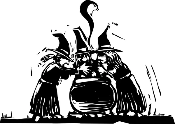 Tres brujas — Archivo Imágenes Vectoriales