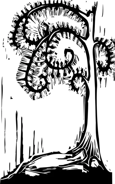 Spiralne drzewo — Wektor stockowy