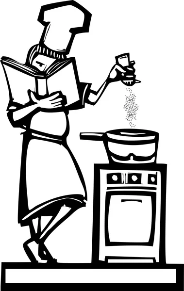 stock vector Chef with cookbook