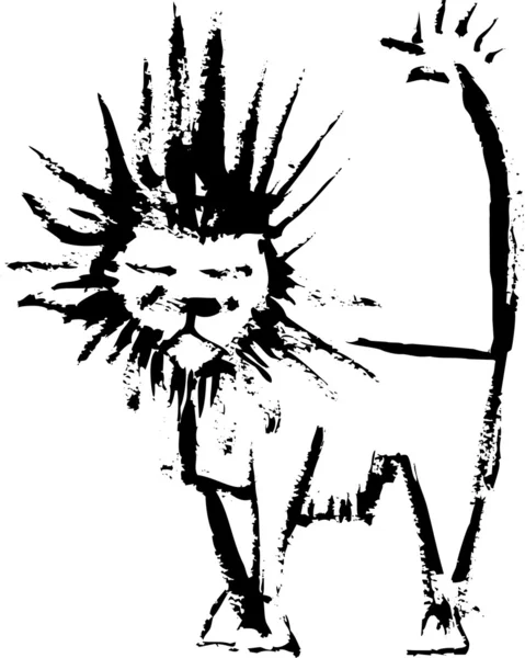 Лев "розбризкування" — стоковий вектор