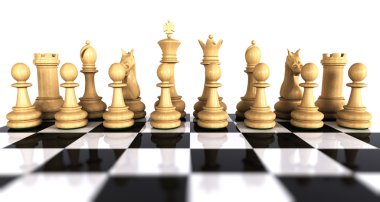 White chess game pieces clipart