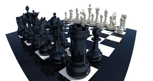 Dramatischer Blick auf das Schachspiel — Stockfoto