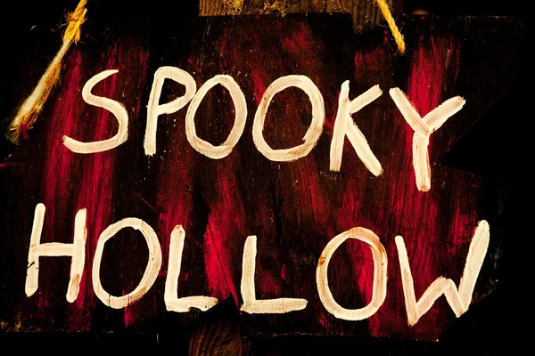 Spooky Hollow Sign — Stock Photo, Image
