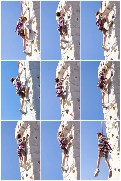 Collage arrampicata su roccia — Foto Stock