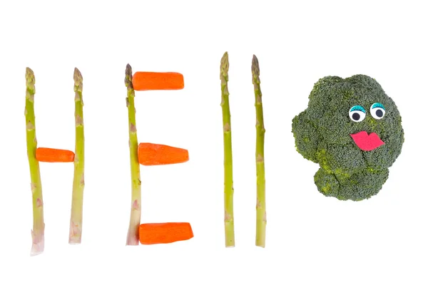 Vegetable Hello — Stock Photo, Image