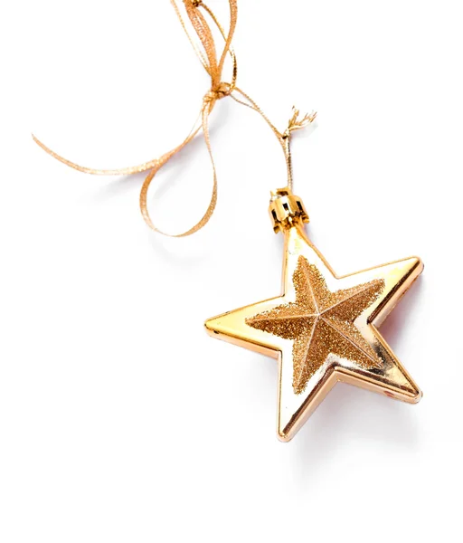 Estrella dorada de Navidad — Foto de Stock