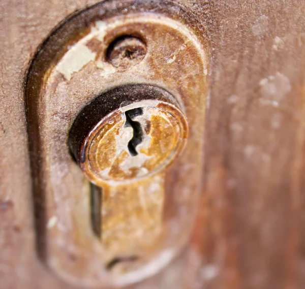 stock image Keyhole of old door