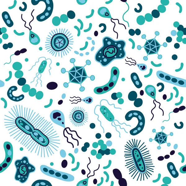 Бактерии бесшовные — стоковый вектор