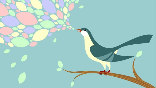 Птичья песня — стоковый вектор