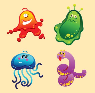 Fun Bacteria clipart