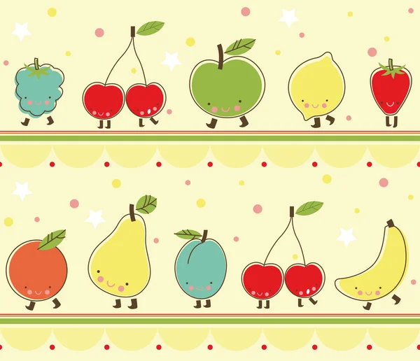 Fruit Pattern — Stock Vector