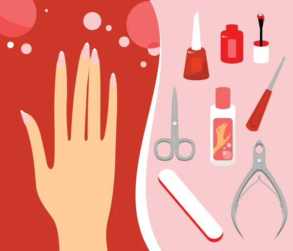 Set manicure — Vettoriale Stock