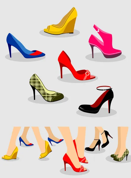Ensemble de chaussures — Image vectorielle