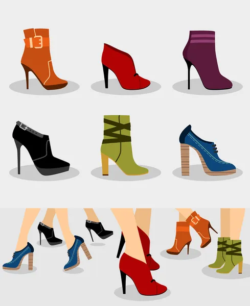 Conjunto de sapatos —  Vetores de Stock