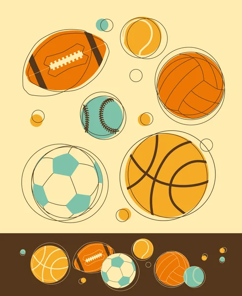 Palle sportive — Vettoriale Stock