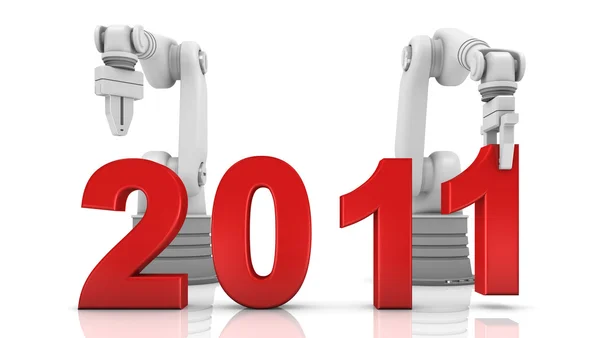 Industrieller Roboterarmaufbau 2011 — Stockfoto