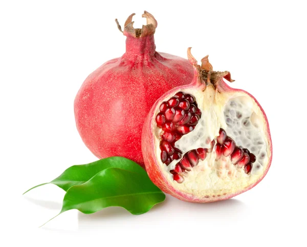 stock image Pomegranate with leaves