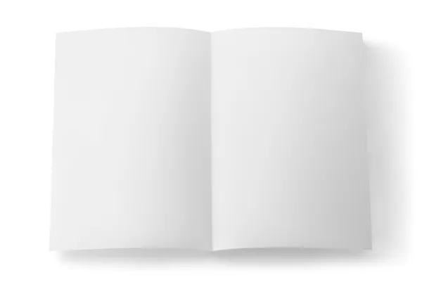 Bílý list papíru, samostatný — Stock fotografie