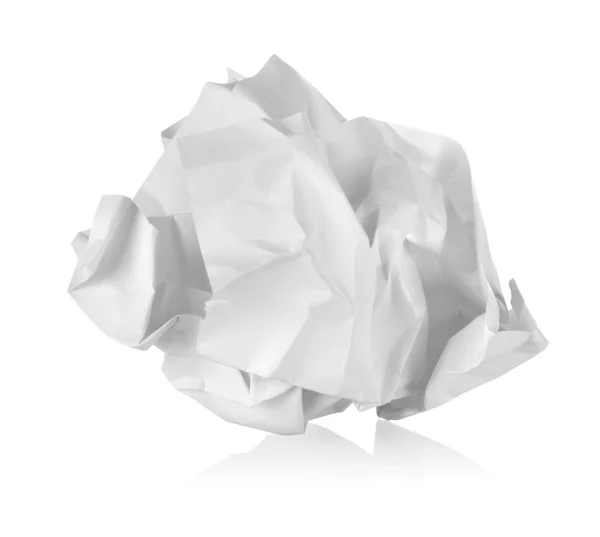 Crumpled paper isolated — Stock Photo, Image