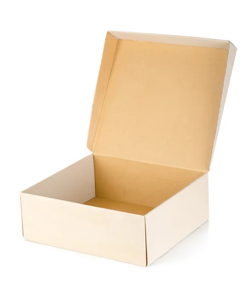 Kartonnen doos geïsoleerd — Stockfoto