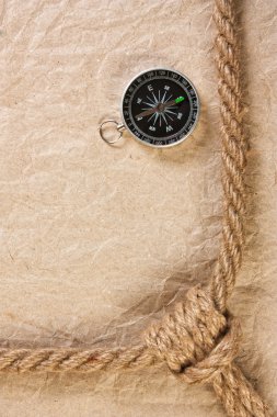 Compass with a rope clipart