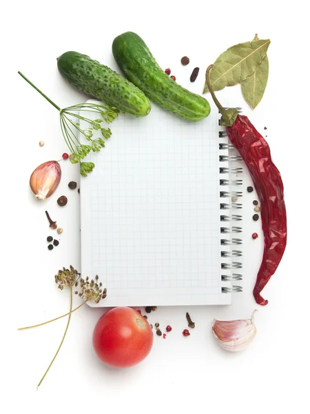 Notebook with recipes — Zdjęcie stockowe