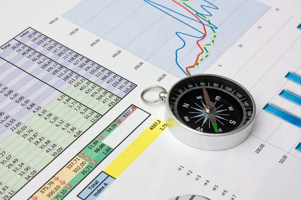 Navigation in Wirtschaft und Finanzen — Stockfoto