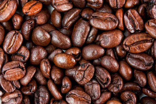 Doku kavrulmuş kahve çekirdekleri — Stok fotoğraf
