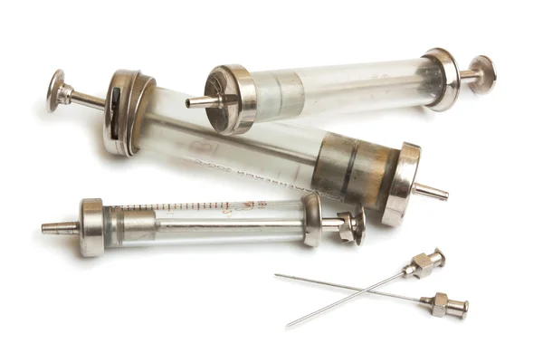 Old-style syringes — Stockfoto