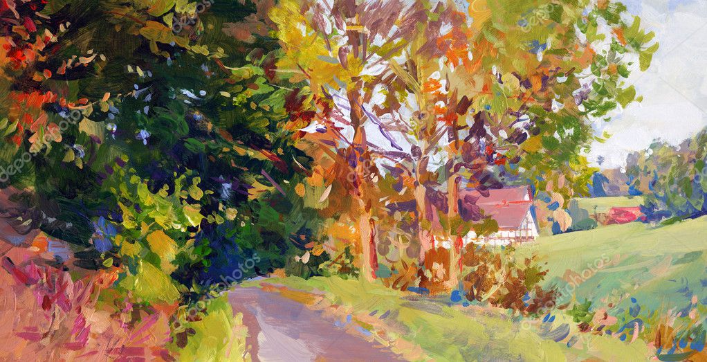 Fall Landscape In Lower Saxony Stock, How To Paint A Fall Landscape