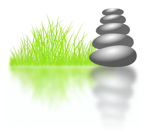 stock image Zen stones and grass background