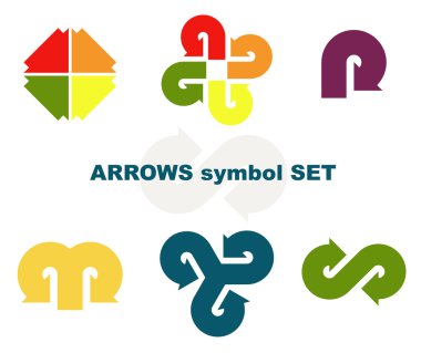 Symbols with arrows. clipart