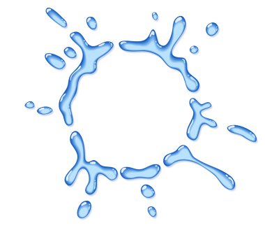 Round splash of water. clipart