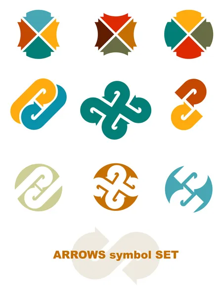 Symbols with arrows. — Stock Vector
