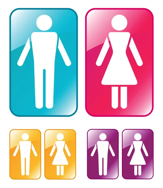 Sinal WC masculino e feminino. —  Vetores de Stock