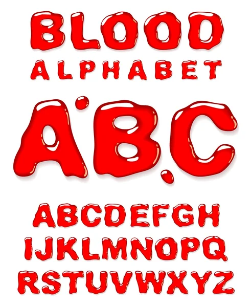 Alfabeto sanguíneo . — Vetor de Stock