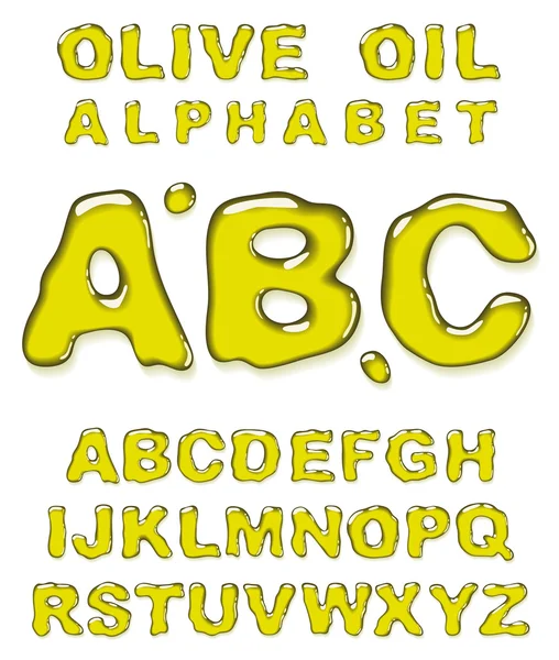 Ελαιόλαδο αλφάβητο. — Διανυσματικό Αρχείο