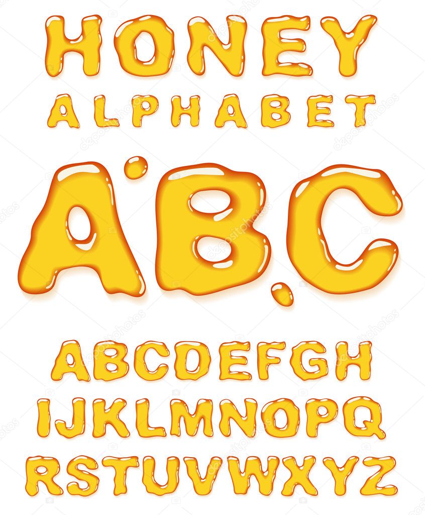 Honey alphabet.