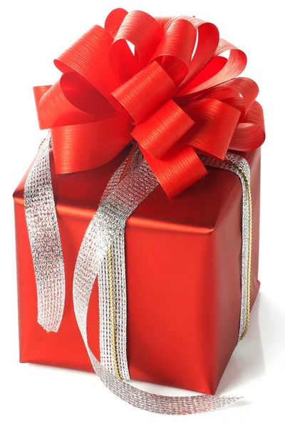 Roter Geschenkkarton — Stockfoto