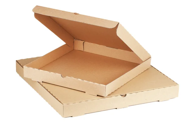 Две пустые коробки для пиццы — стоковое фото