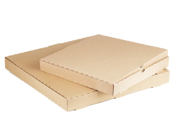 Två tomma pizzakartonger — Stockfoto