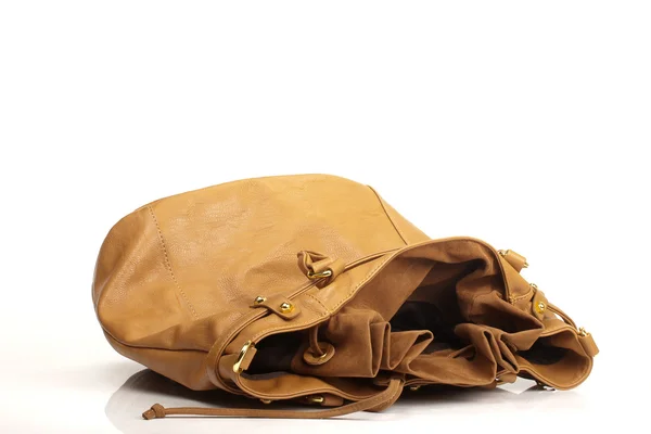 Žlutá kůže taška — Stock fotografie