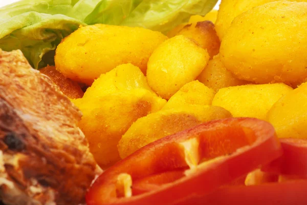 Patatas respaldadas con pollo — Foto de Stock